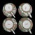 Chinese Export Famille Rose Medallion Porcelain Tea Cup & Saucer Set of 4 For Sale - Image 9 of 18