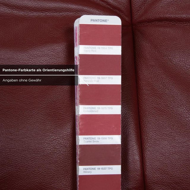 Cherry Red Leather Armchair from Himolla For Sale - Image 14 of 18