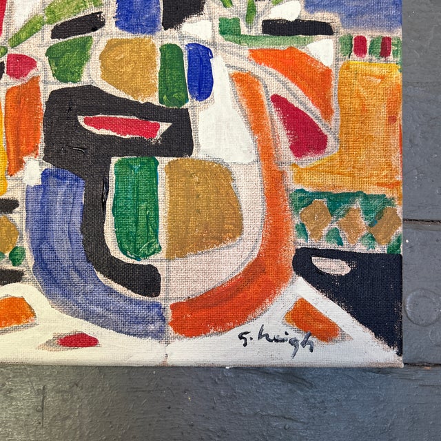 Abstract Contemporary Original Abstract Still Life Painting by Stephen Heigh “The Potted Plants” For Sale - Image 3 of 4