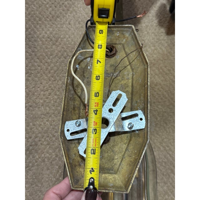 Vintage Solid Brass 3-Light Coach Lantern Wall Sconces – Frosted Dome – a Pair For Sale - Image 16 of 16