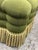 Green Bespoke Green Tufted Ottoman + Casters For Sale - Image 8 of 12