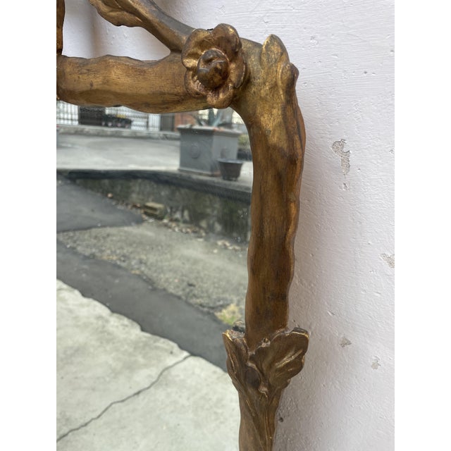 Mirror with Gilt Wood Decoration, 1940s For Sale - Image 4 of 11