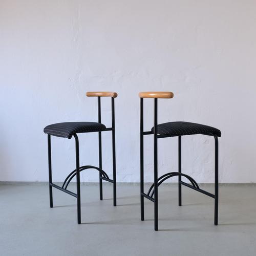 Metal Vintage Tubular Steel Bar Stools, 1980s, Set of 2 For Sale - Image 7 of 7