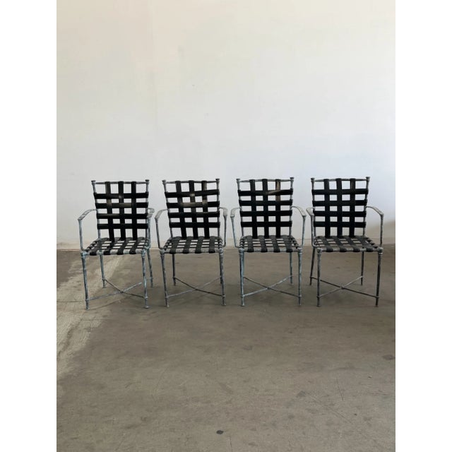 Table W36 H29.5 KC27.5 Chairs W22 D24 H38 SW18.5 SD18 SH18.5 AH27 Rarely seen metal outdoor set patinated and in great...