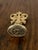 American Mid 20 Th Century Bronze Stamp Seal Peace Sign For Sale - Image 3 of 3