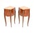 Antique French Inlaid Parquetry Marble Top Bedside Chests, 1900, Set of 2 For Sale - Image 3 of 11