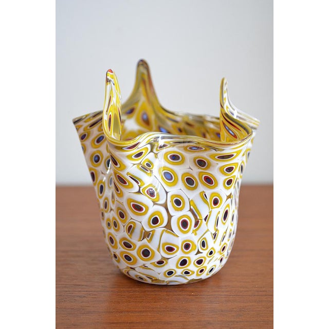 Murano Glass Handkerchief Vase by Venini, 1960s For Sale - Image 7 of 16