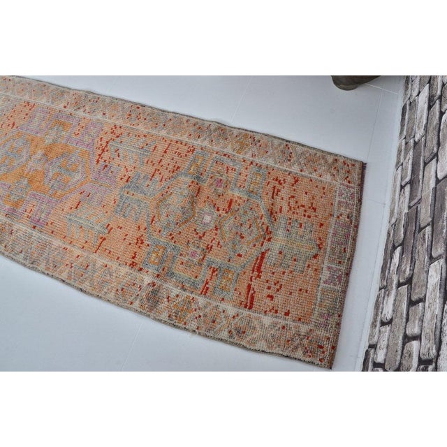 Antique Decorative Oushak Wool Runner Rug For Sale - Image 10 of 10