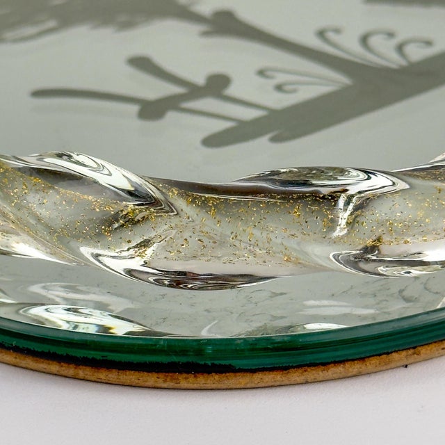 Vintage Venetian Murano Glass Mirror Tray, Italy, 1950s For Sale - Image 14 of 16
