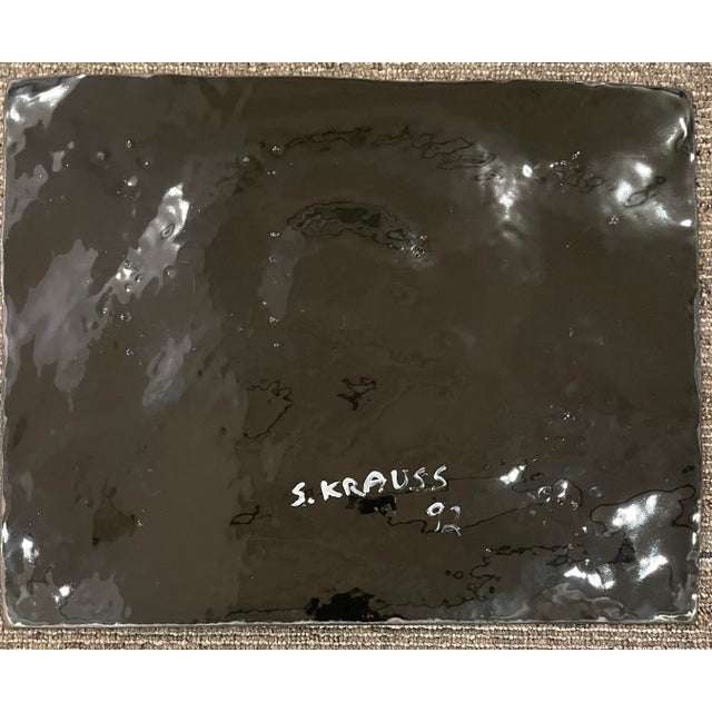 1992 Steve Krauss Autumn Landscape Enamel on Metal For Sale - Image 6 of 7
