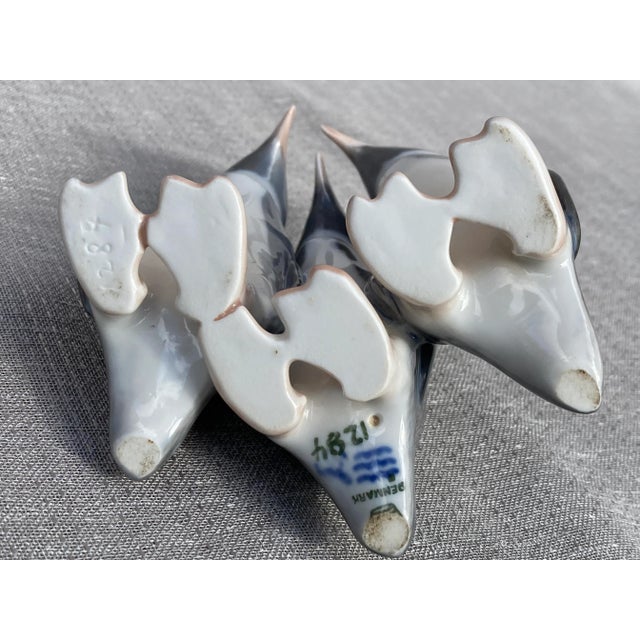Vintage Royal Copenhagen Penguin Trio Porcelain Figurine For Sale - Image 11 of 12