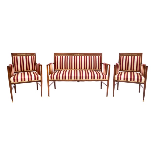 Antique Living Room Set, 1890, Set of 3 For Sale
