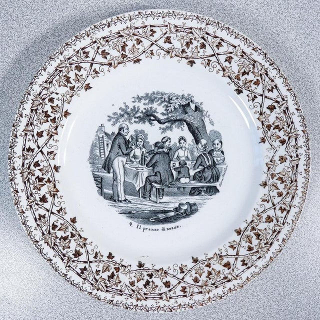 Wedding Series Plates in Porcelain by S.C.Richard, 1890s For Sale - Image 12 of 18