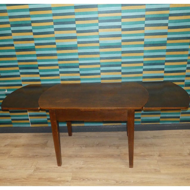 Vintage Extendable Dark Dining Table, 1960s For Sale - Image 9 of 17