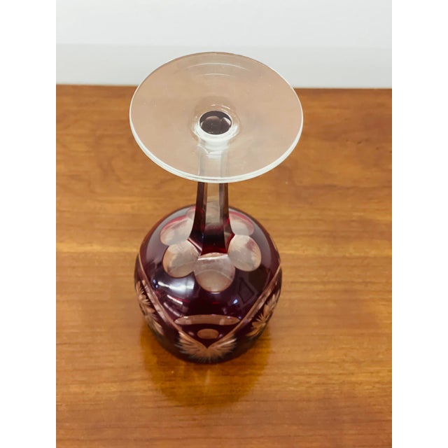 Wine Vintage Hungarian Crystal Wine Glass For Sale - Image 8 of 9