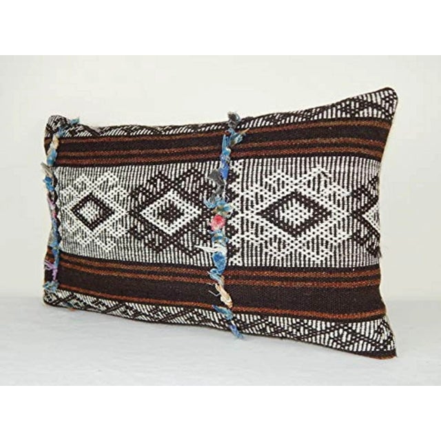 Rustic Vintage Goat Hair Kilim Pillow For Sale - Image 3 of 6