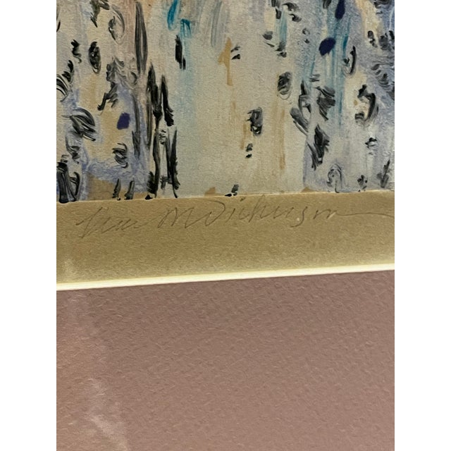 Late 20th Century Late 20th Century Vera M. Dickerson Contemporary Original Watercolor Painting of Woman Titled "Cafe", Framed For Sale - Image 5 of 9