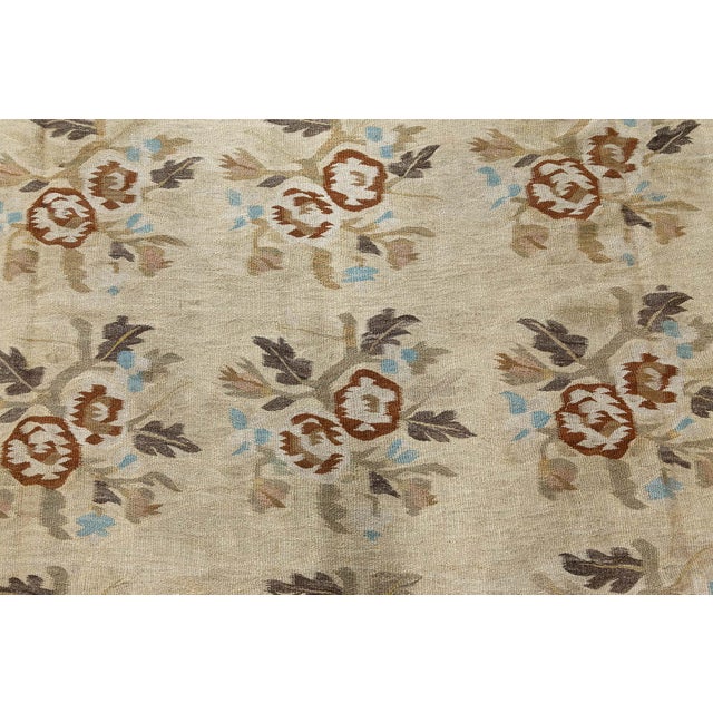 Early 20th Century Authentic Botanic Russian Bessarabian Handmade Wool Rug For Sale - Image 5 of 8