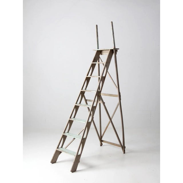 Antique Wooden Ladder For Sale - Image 11 of 11