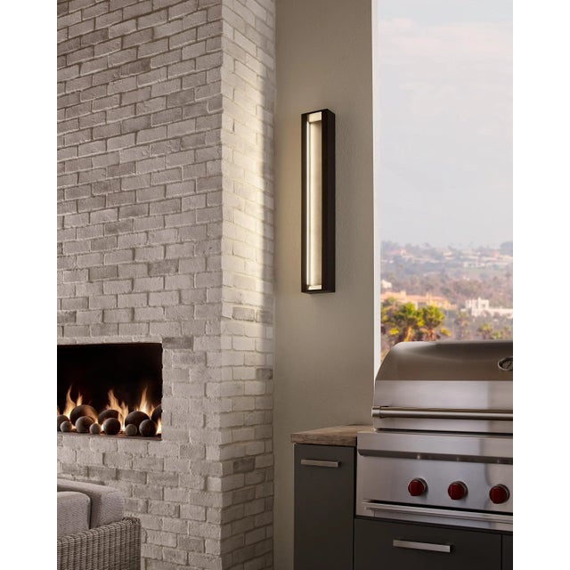 Sean Lavin by Visual Comfort Studio Mattix Small LED Sconce, Oil Rubbed Bronze For Sale In Greenville, SC - Image 6 of 7