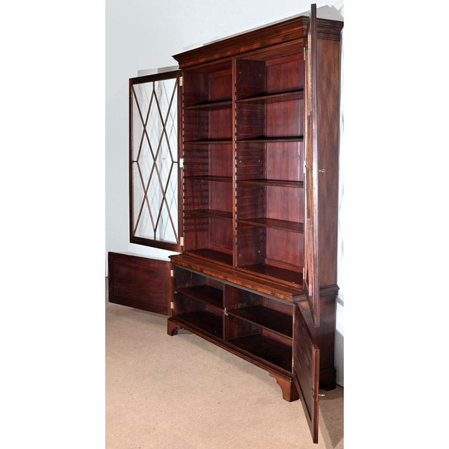 Mahogany Bookcase Cabinet, England, 1900s For Sale - Image 4 of 18