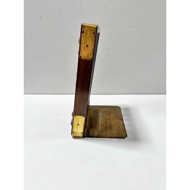 Coffee Vintage Wood & Brass Abacus Bookend With Movable Beads For Sale - Image 8 of 11