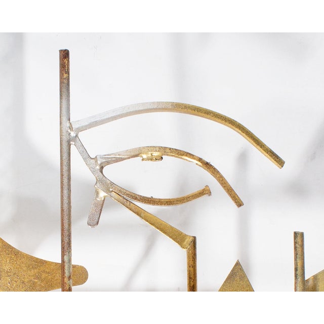 1960s Egyptian Inspired Metal Wall Sculpture by William Bowie For Sale In Indianapolis - Image 6 of 8
