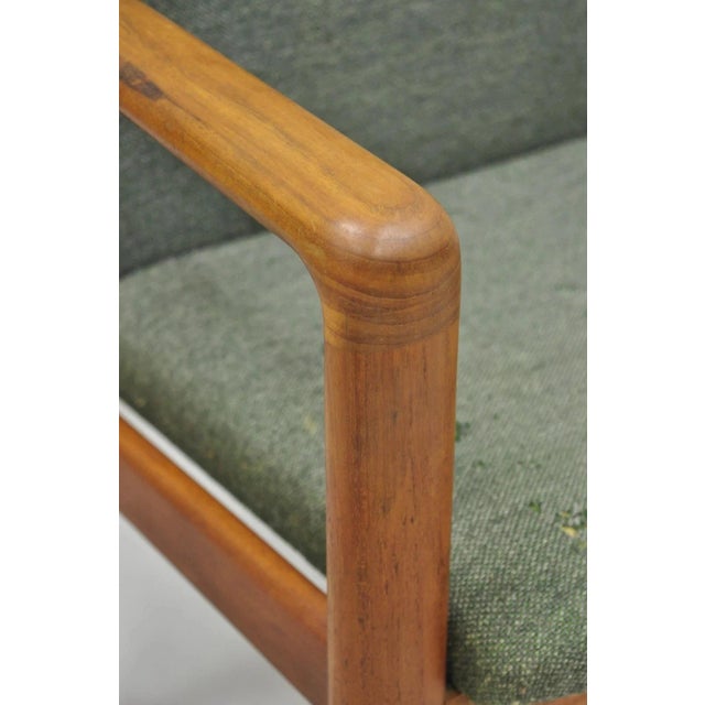 Vintage Schou Andersen Mobelfabrik Mid Century Danish Modern Teak Wood Arm Chair For Sale - Image 4 of 12