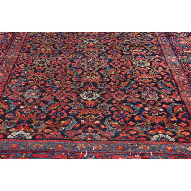 Early 20th Century Antique Persian Senneh Rug, 03'05 X 17'01 For Sale - Image 5 of 10