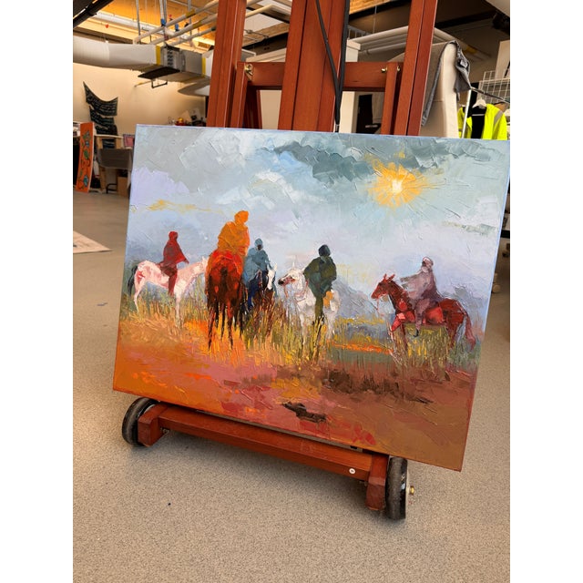 Where Our Paths Converge, Impasto Oil Painting by Godfrey Afebuame (2026) For Sale - Image 6 of 6
