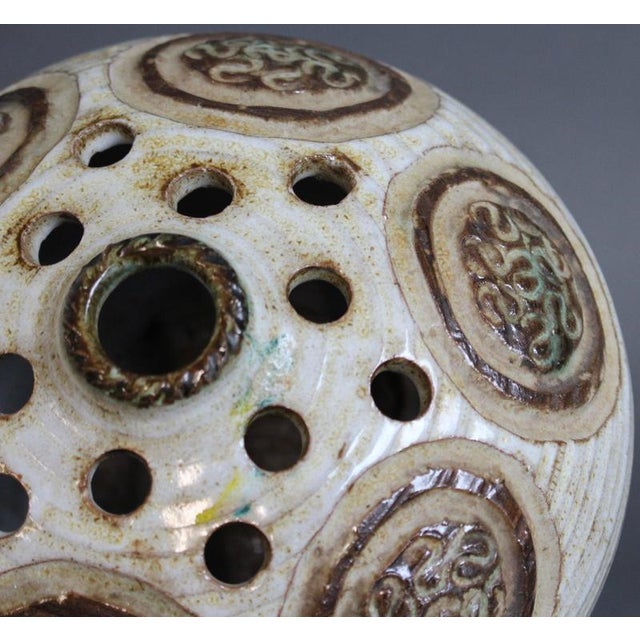Vintage French Ceramic Flower Holder by Marcel Giraud, 1960s For Sale - Image 13 of 16