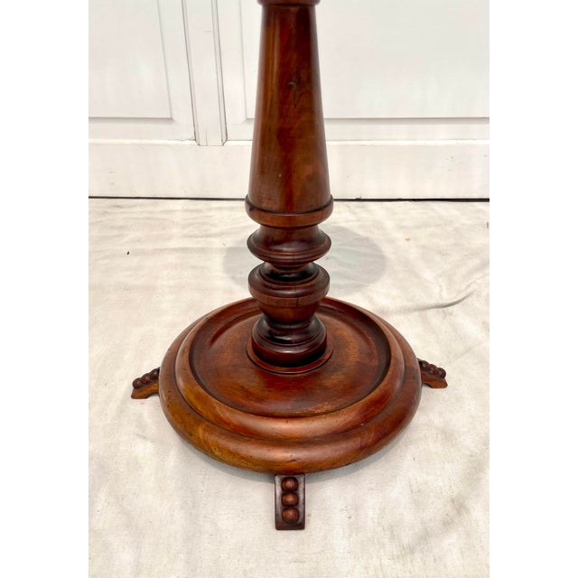 Early 20th C. Victorian Art Deco Mahogany Pedestal Plant Stand For Sale - Image 4 of 12