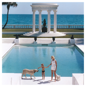 Slim Aarons, Nice Pool, Estate Stamped Print