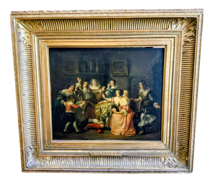 Adolphe François Monfallet, Genre Scene, 1853, Oil on Canvas, Framed