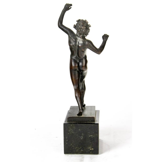 German Foundry NeoClassical Grand Tour Bronze of the Neapolitan Dancing Faun For Sale In Palm Springs - Image 6 of 12