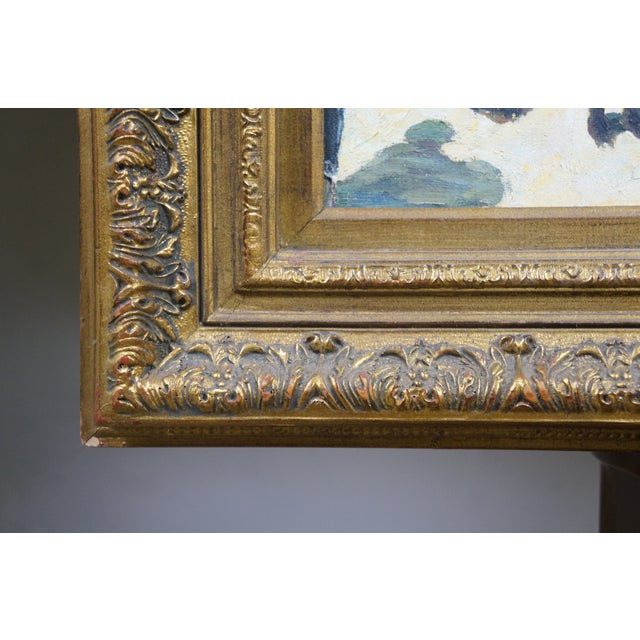 Late 20th Century Bullfight Death of the Bull Oil Painting on Canvas After Édouard Manet 33" For Sale - Image 4 of 11