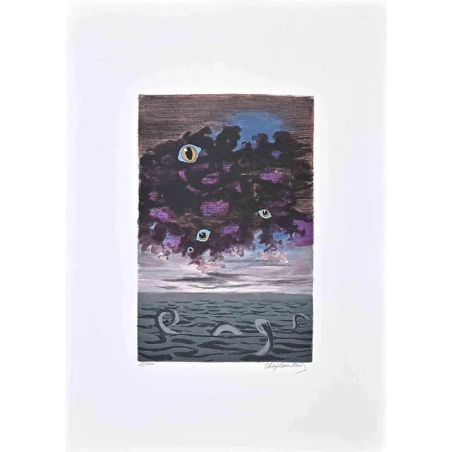 Roger Chapelain-Midy, Sea Creature and Sky-Eyes, 1974, Lithograph For Sale - Image 3 of 3