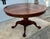 Vtg. Carved Banded Inlaid Mahogany Regency Style Round Dining Table For Sale In Philadelphia - Image 6 of 12