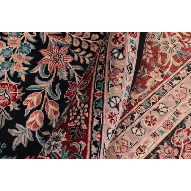 Textile Shabby Chic Abusson Pak-Persian Black/Red Wool Rug - 9'2'' X 12'0'' For Sale - Image 7 of 8