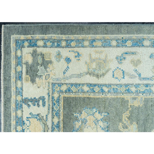 Turkish Oushak Rug 5'1" x 7'6" #19161 For Sale - Image 4 of 8