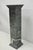 Vintage Italian Classical Style Dark Green Marble Square Column Pedestal Stand For Sale - Image 4 of 15