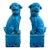 Mid-Century Chinoiserie Turquoise Glazed Porcelain Foo Dogs, Pair For Sale
