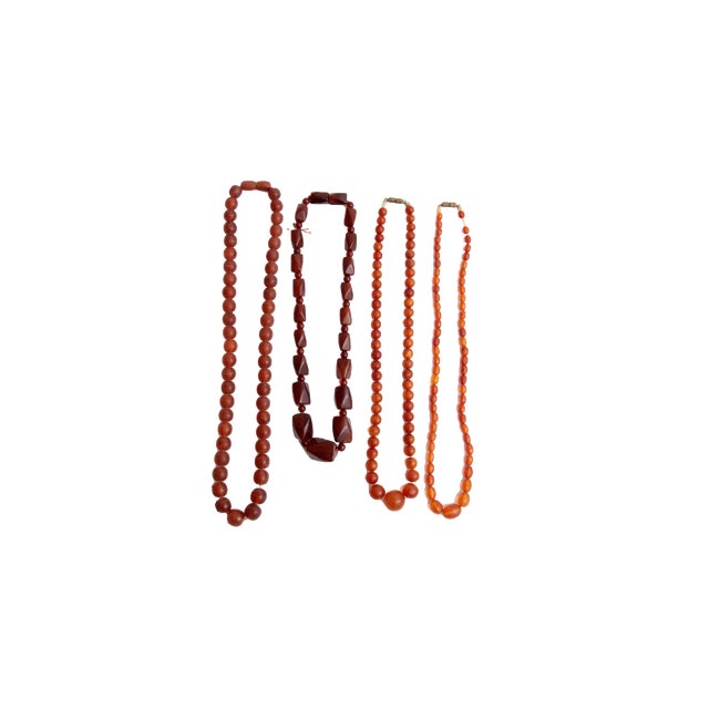 Vintage Amber Necklaces, 1960s, Set of 4 For Sale