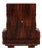 Art Deco Bookcase or Bar Cabinet in Hand-Polished Shellac Ash and Thuja Burl Wood, France, 1930s For Sale