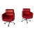 Modern Keilhauer Desk Chairs in Red Leather - a Pair For Sale