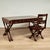 English Vintage Anglo Indian Campaign Style Desk and Chair For Sale - Image 3 of 18