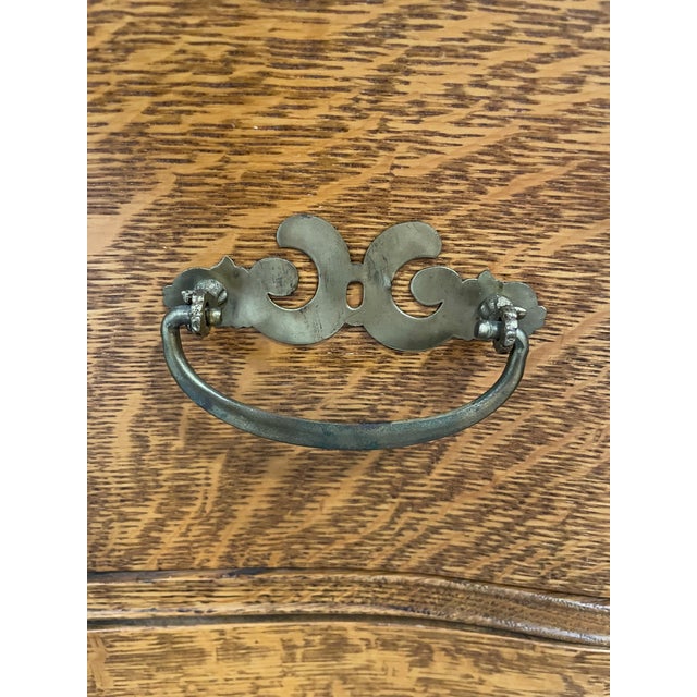 1890s Antique Serpentine Tiger Oak Dresser With Mirror Obo For Sale - Image 10 of 14