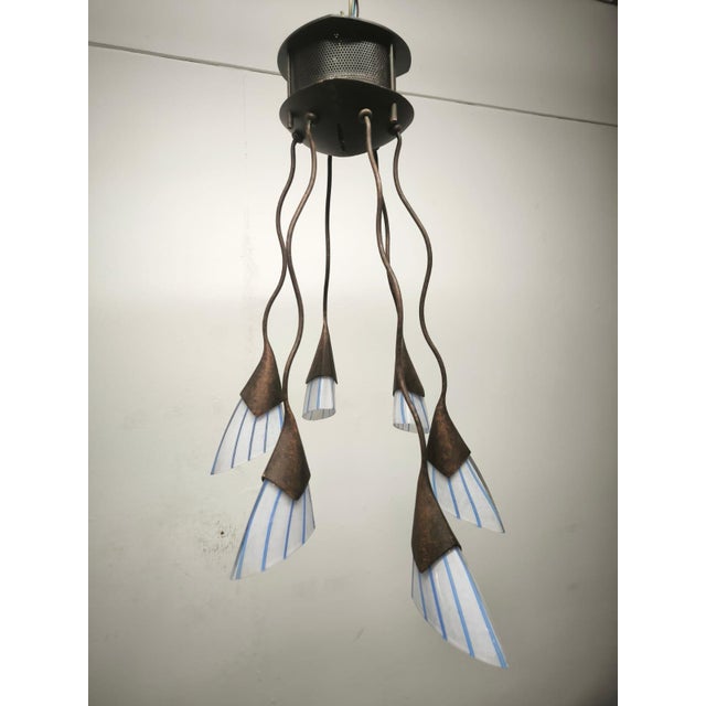 6-Light Chandelier Lamp International, 1990s For Sale - Image 12 of 14