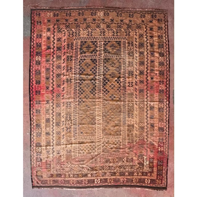 Large wool middle eatern kelim, handmade in the 1960s. Double sided.Either Turkish, Afghan or Persian.