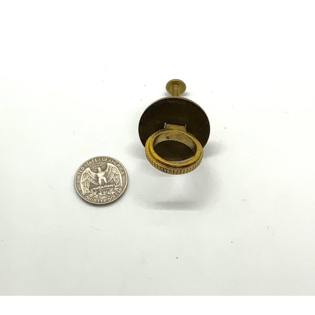 2010s Baker Antique Brass Ring Pull For Sale - Image 5 of 5